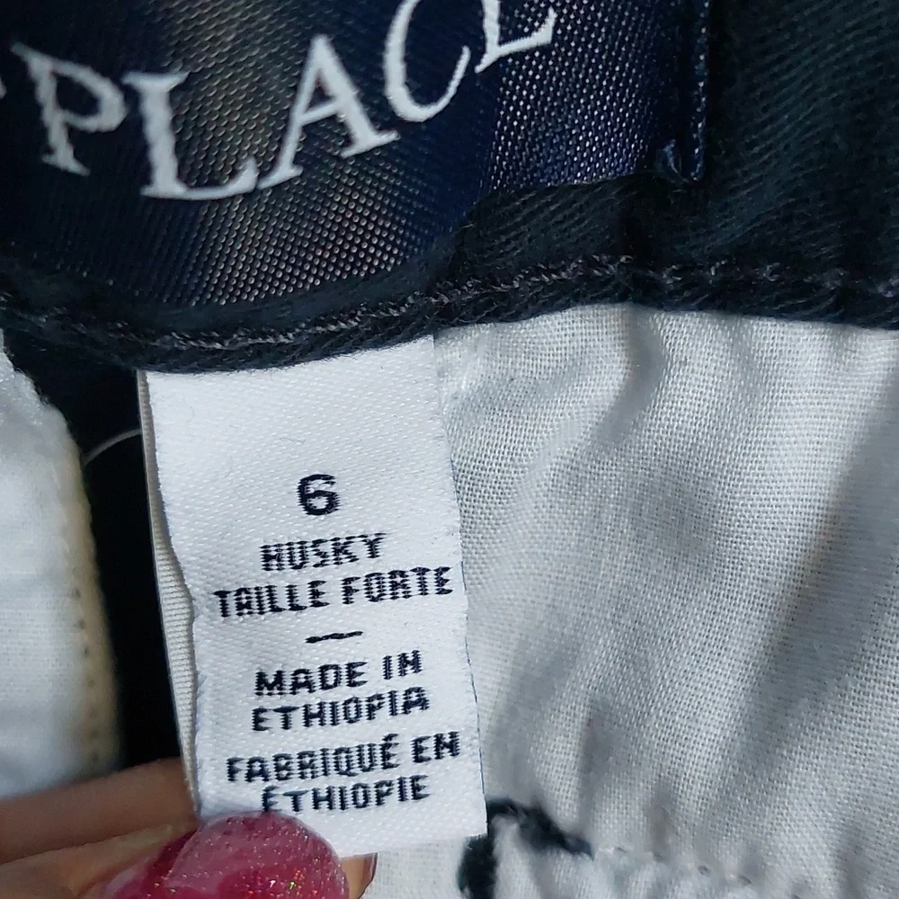 The‎ Children's Place Husky  Boys uniform chino Pants adjustable Waist Size 6